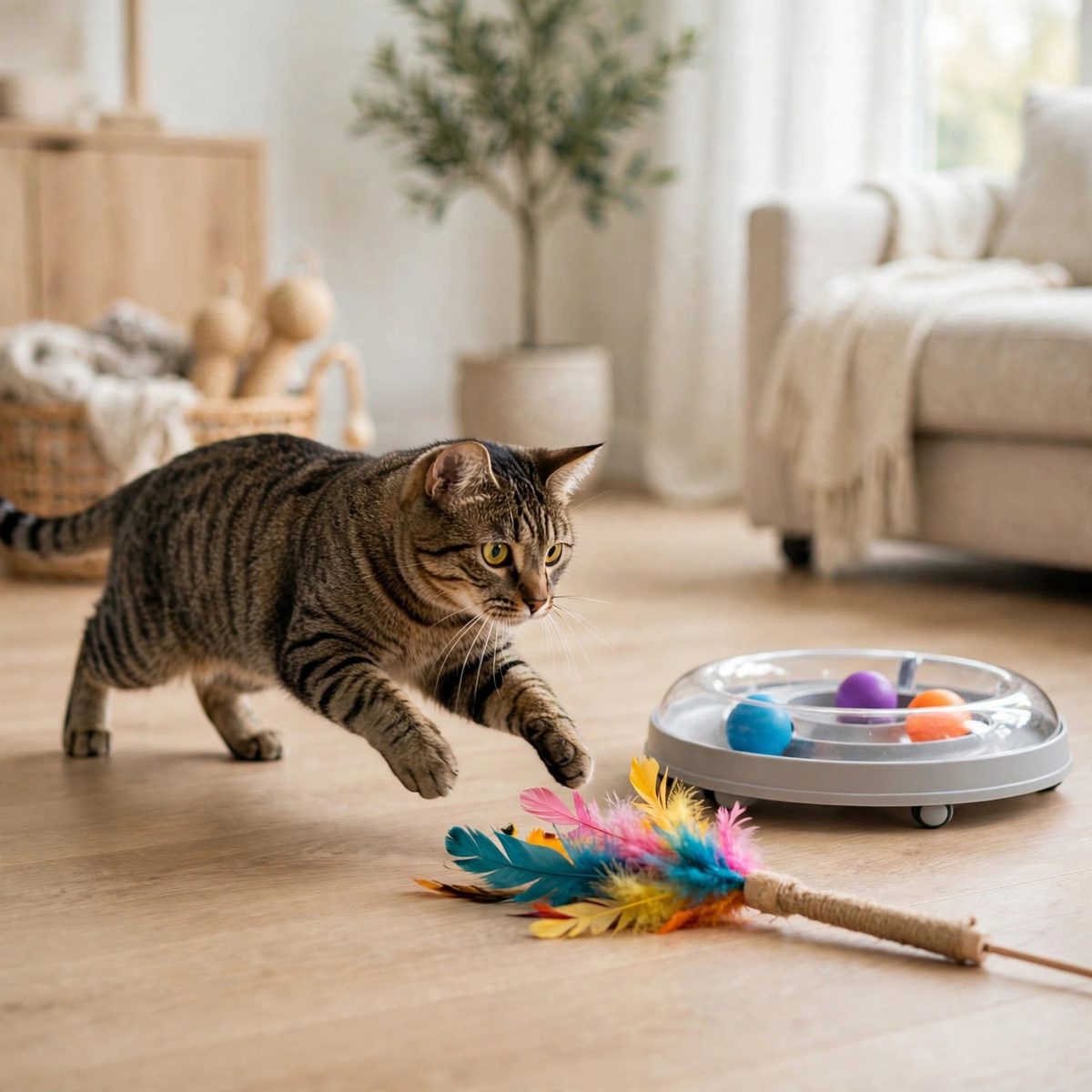 Cat Play and Enrichment: Wands, Tracks, and Puzzle Feeders