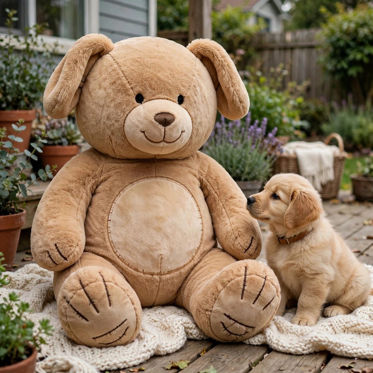 BouncePup Cuddle Plush Bear, Large — view 4