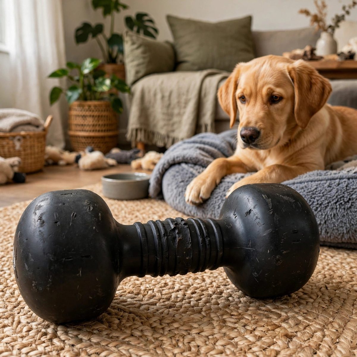 BouncePup Heavy-Chewer Rubber Dumbbell — view 4