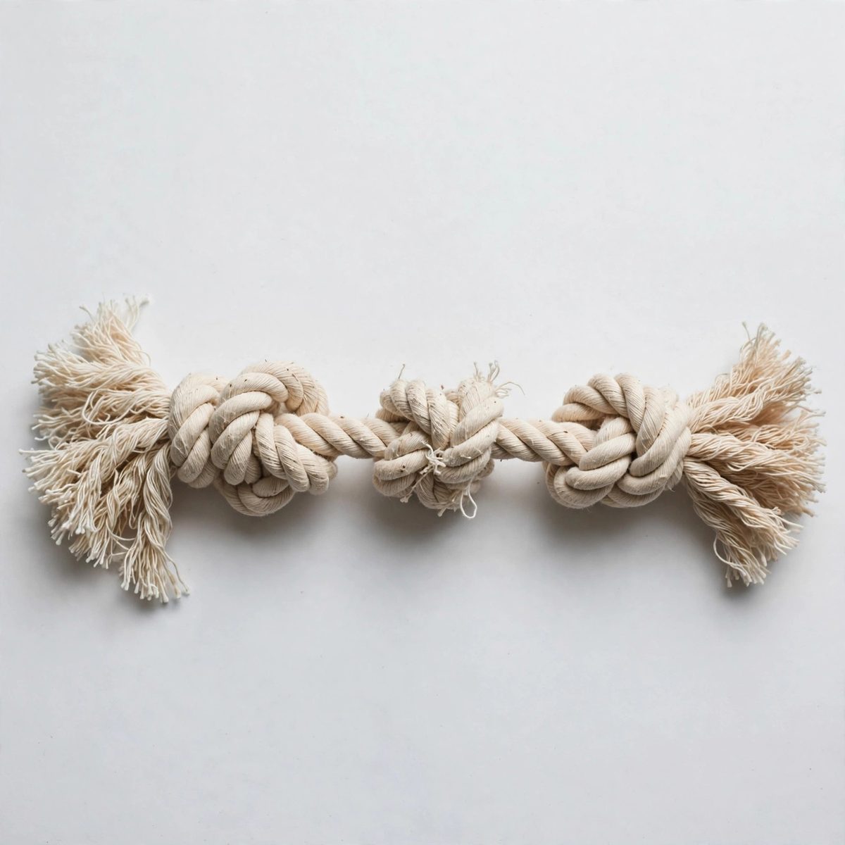 BouncePup Knotted Rope Tug Toy, 3 Knot