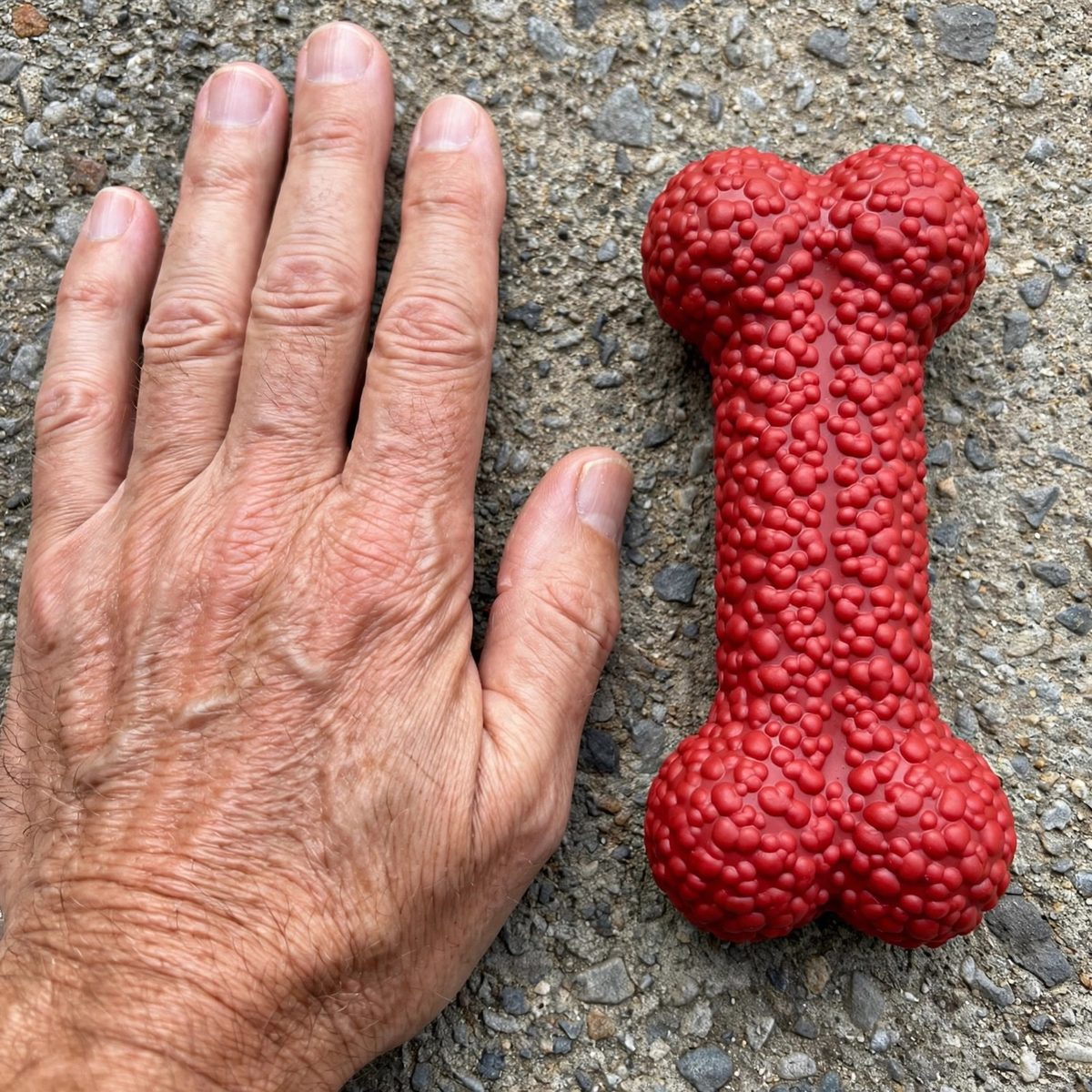 BouncePup Rubber Chew Bone, Medium — view 5