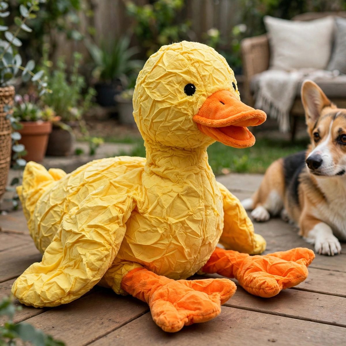 ChaseTail Crinkle Plush Duck — view 4
