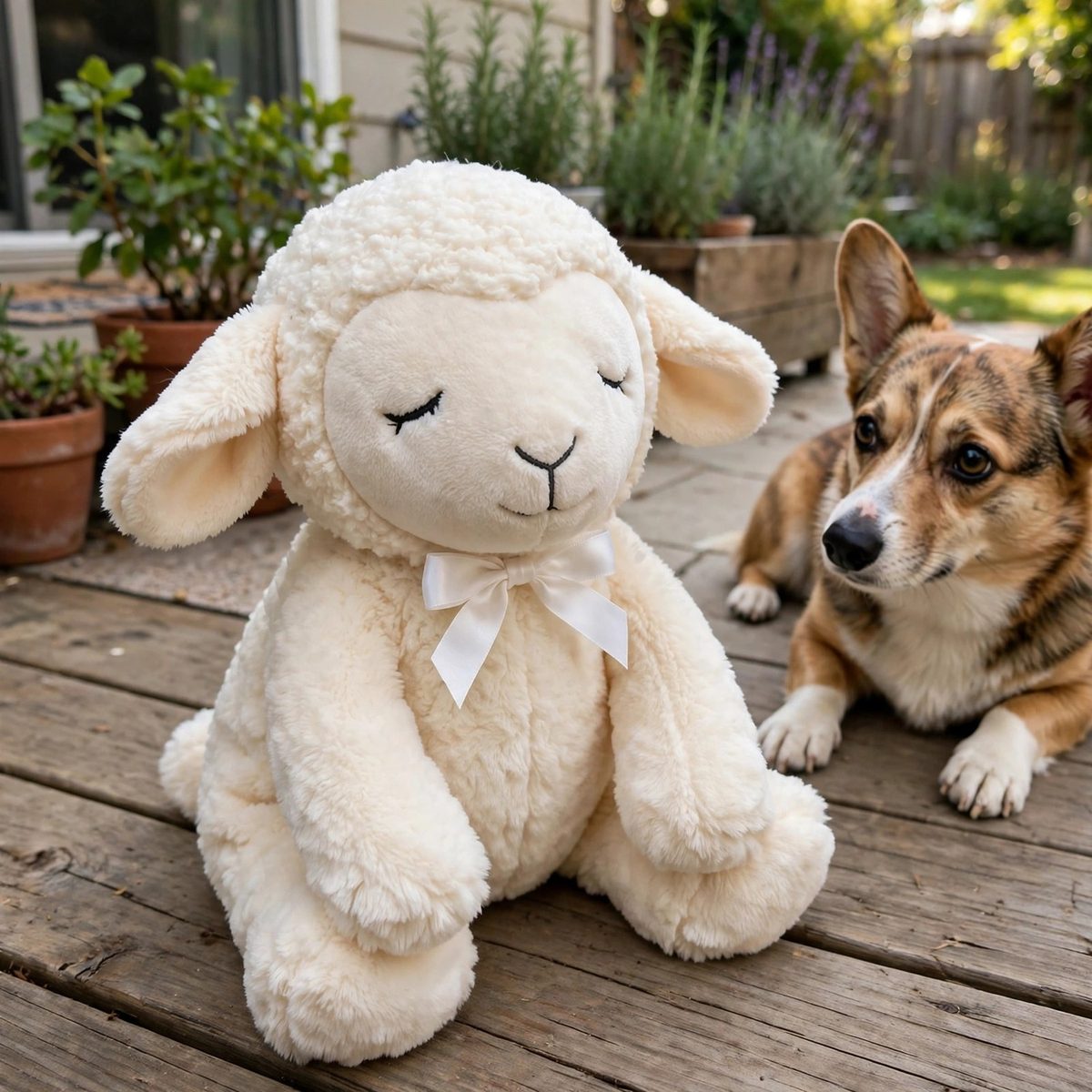 ChaseTail Squeaky Plush Lamb — view 4