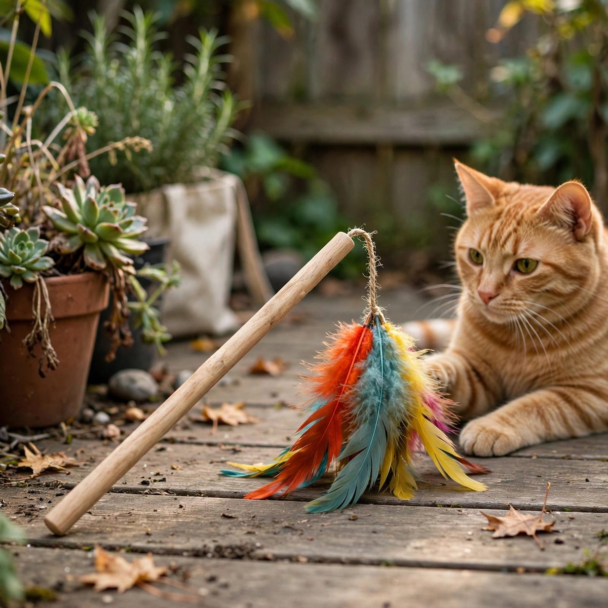 WiggleWhisk Feather Wand Cat Toy — view 4
