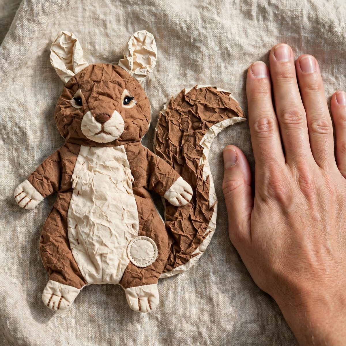 WiggleWhisk No-Stuffing Plush Squirrel — view 5